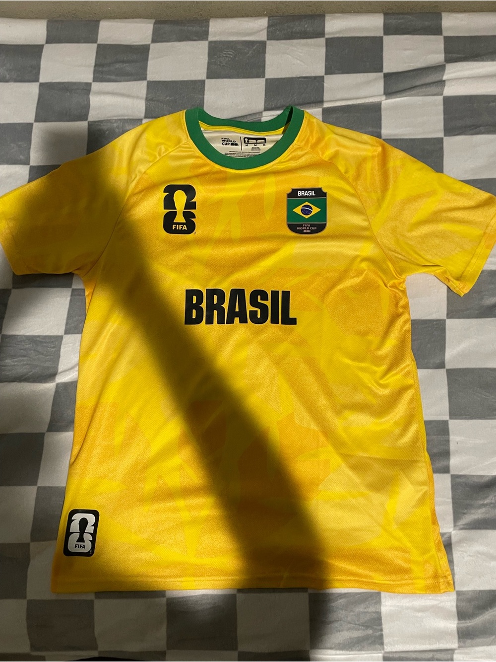 Brasil Yellow Soccer Jersey with Green Trim - BRASIL Crest